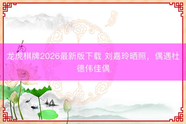 龙虎棋牌2026最新版下载 刘嘉玲晒照，偶遇杜德伟佳偶